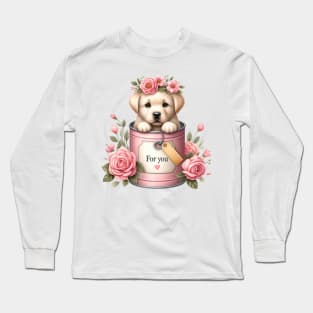 Valentine Labrador Retriever Dog For You Long Sleeve T-Shirt